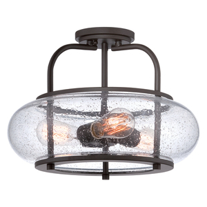 Trilogy 3 Light Medium Semi-Flush - Old Bronze Elstead small 0