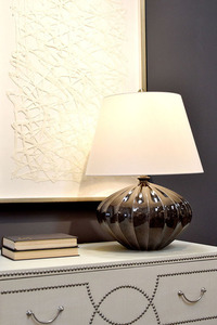 Rib Pumpkin 1 Light Table Lamp Elstead small 2