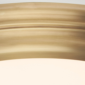 Welland 1 Light Flush Light - Aged Brass Elstead small 2