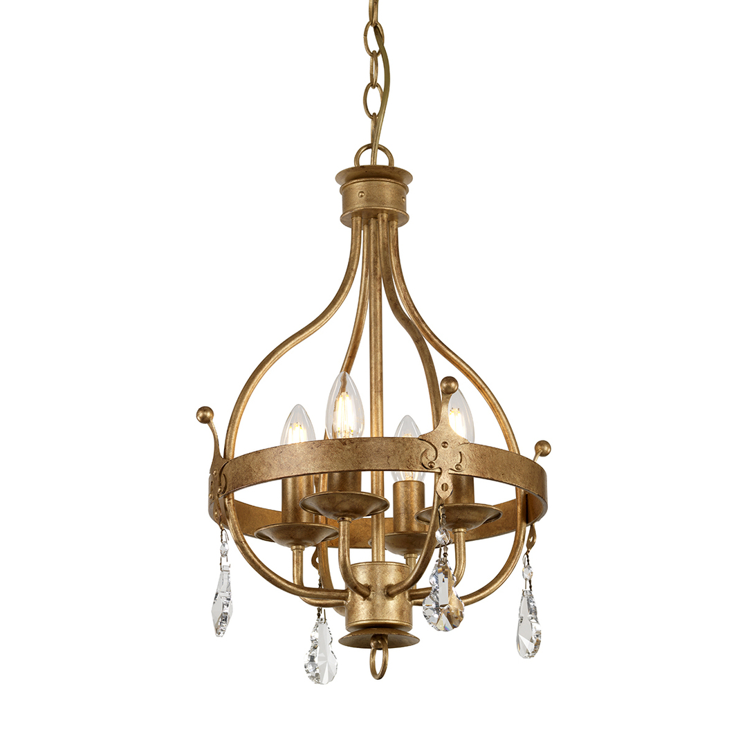 Windsor 4 Light Pendant - Gold Patina Elstead