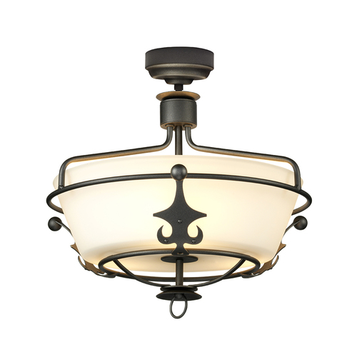 Check Windsor 3 Light Semi-Flush - Graphite Elstead