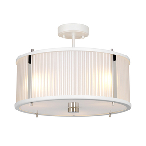 Corona 3 Light Pendant - White Polished Nickel Elstead small 3