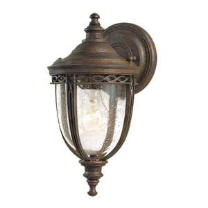 English Bridle 1 Light Small Wall Lantern - British Bronze Elstead small 0