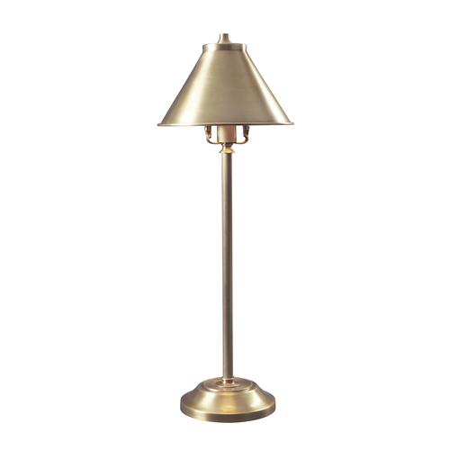 Check Provence 1 Light Stick Lamp - Aged Brass Elstead