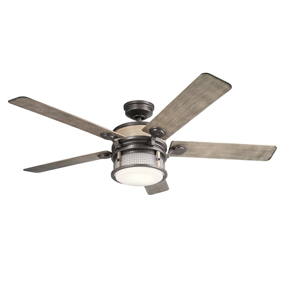 Check Ahrendale Wrought Iron fan, LED IP44 152cm Ahrendale Wrought Iron fan, LED IP44 152cm