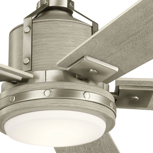 Colerne fan Brushed nickel, LED IP20, home fan 132cm small 1