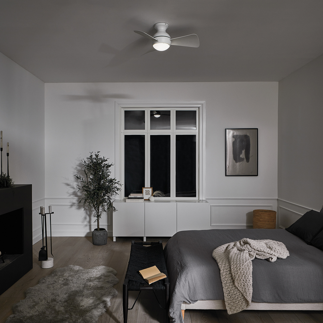 Display Domestic fan Sola Matt white, IP23 LED 3000K 86cm Domestic fan Sola Matt white, IP23 LED 3000K 86cm