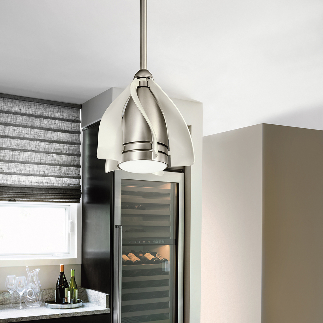 Check Terna fan lamp Brushed nickel, IP20 LED 3000K 38cm Terna fan lamp Brushed nickel, IP20 LED 3000K 38cm