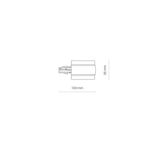Right power end cap for CTLS RECESSED PE-R track, white, 8691 Nowodvorski small 3