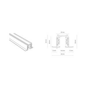 Flush Mounted Lighting Rail 3F EUTRAC CTLS RECESSED TRACK 3 CIRCUIT 200 cm 8694 Nowodvorski small 1