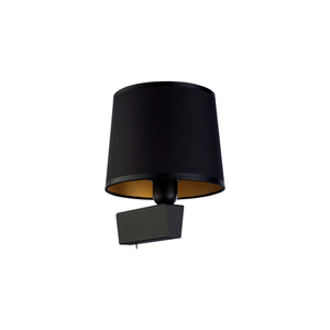 Nowodvorski CHILLIN 8197 wall light with switch, black shade with gold lining, E27 small 2
