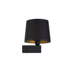 Nowodvorski CHILLIN 8197 wall light with switch, black shade with gold lining, E27 small 0