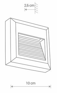 Outdoor wall lamp SIDEWALK SQUARE LED 8148 Nowodvorski small 4