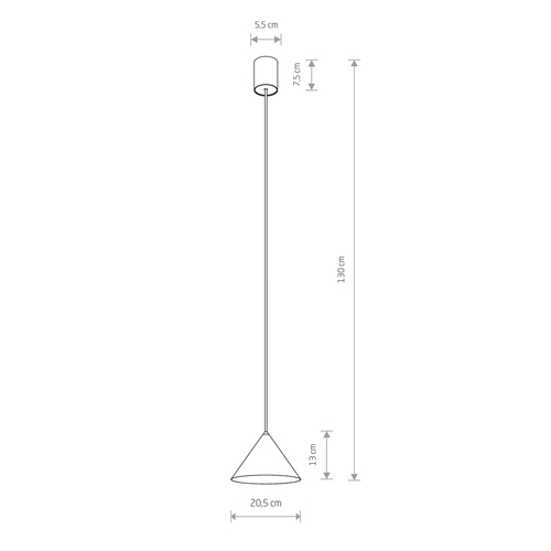 Check Nowodvorski ZENITH S 7997 Pendant cone white RAL 9003 brass GU10 max 20 W 20.5 cm