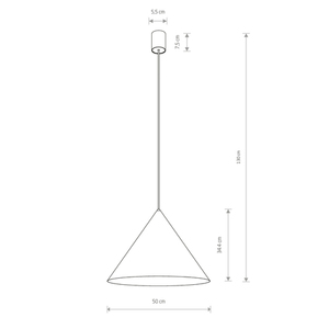 Nowodvorski ZENITH L 8005 pendant light, black with brass, 50 cm small 1