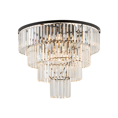 Check Nowodvorski CRISTAL L 7630 clear and black crystal ceiling light 12×E14 max 25 W LED 71 cm