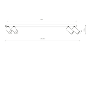 SPOT MONO 7843 black ceiling strip - Nowodvorski small 1