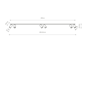 Spotlight Nowodvorski MONO 7770 6-Light Black Gold Ceiling Bar small 1