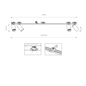 MONO SURFACE downlight ceiling strip 7686 Nowodvorski small 1