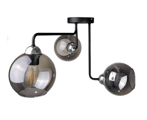 Check Ceiling lamp 3xE27 COSMO BLACK / SILVER