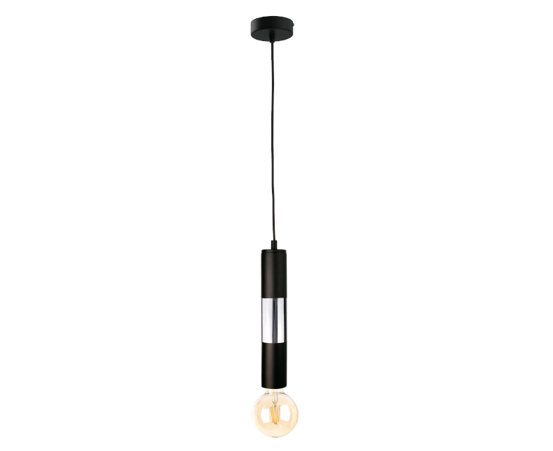 Hanging lamp 1xE27 MAGNUM BULB BLACK / SILVER