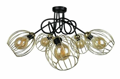 Check Ceiling lamp 5xE27 MIG BLACK GOLD