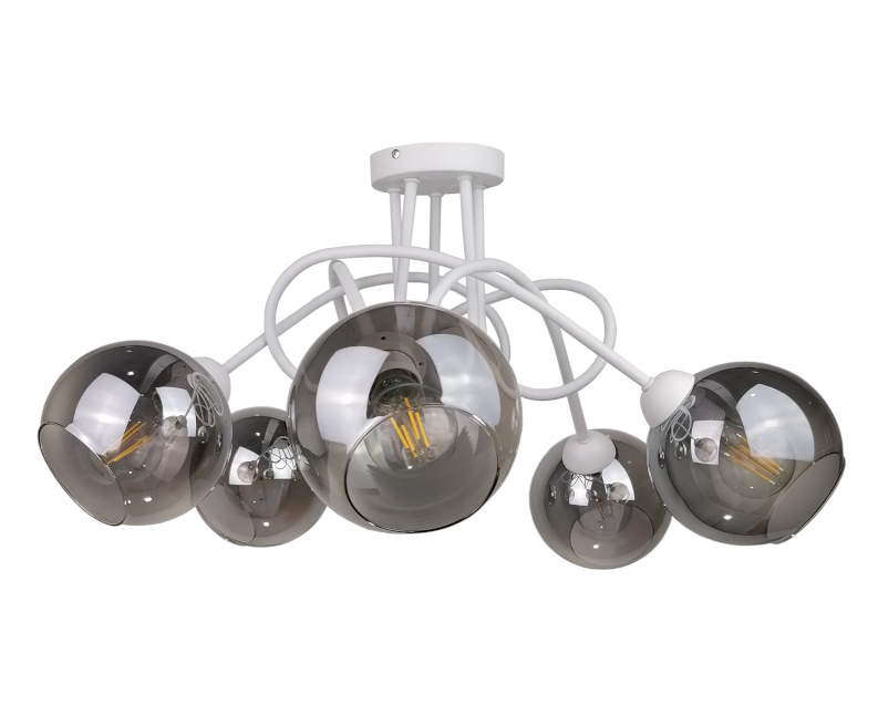 Ceiling lamp 5xE27 RING WHITE