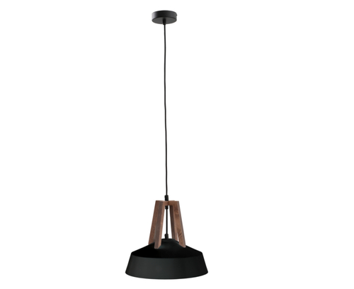 Check Keter Lighting TRIX 639 pendant light, black and brown, 1×E27, 34 cm