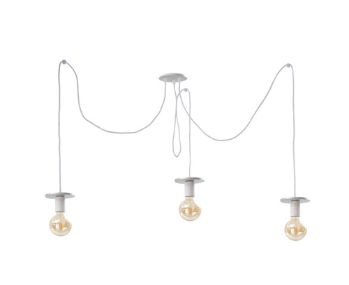 Check Keter Lighting SATURN SILVER 429 pendant light, 3×E27, silver and white