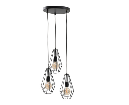 Check Hanging lamp 3xE27 LEX BLACK