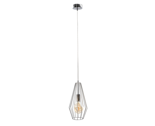 Check LEX SILVER Wire Cage Pendant Lamp 1xE27 Silver Keter Lighting