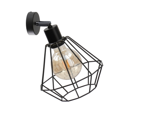 Check Keter Lighting Foskal Black 449 wall light, 1 × E27