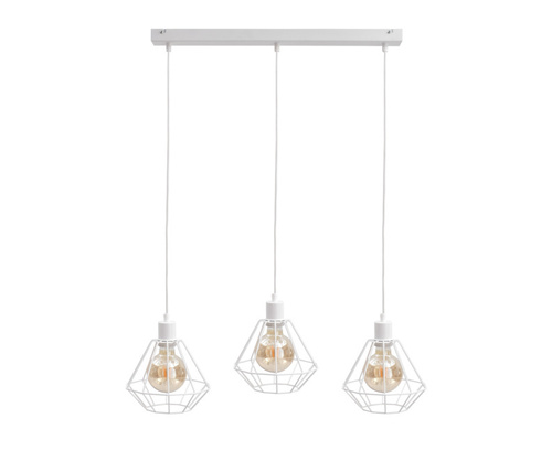 Check Keter Lighting FOSKAL WHITE 461 pendant light, white, 3×E27, 60 cm