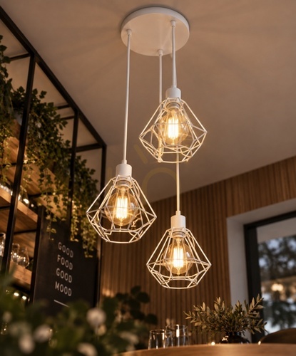 Check Cascade pendant lamp 3xE27 FOSKAL WHITE 462