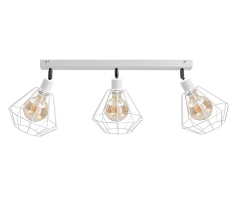 Check Keter Lighting FOSKAL 463 white ceiling spotlight bar, 3×E27, 65 cm
