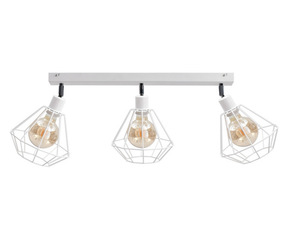 Keter Lighting FOSKAL 463 white ceiling spotlight bar, 3×E27, 65 cm small 0
