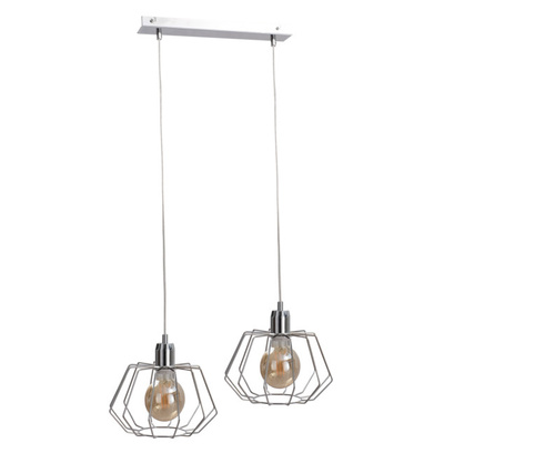 Check Keter Lighting LUNA SILVER 726 pendant light, silver, 2×E27