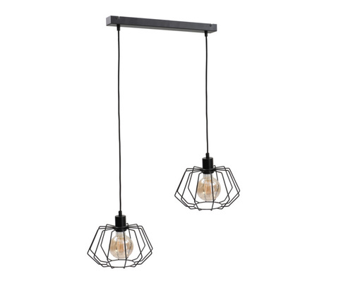 Check Hanging lamp 2xE27 LUNA BLACK