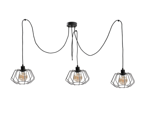 Check Hanging lamp 3xE27 LUNA BLACK