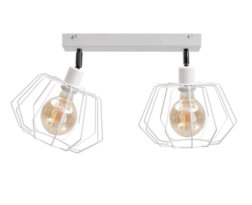 Check 2-light E27 ceiling spotlight LUNA WHITE 768 Keter Lighting