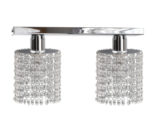 Check Keter Lighting Diament 539 chrome ceiling light, K9 crystal, 2×E27, 50 cm