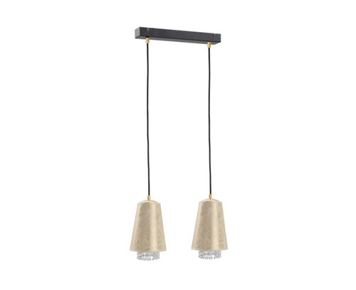 Check Keter Lighting MOLLY CRYSTAL GOLD 545 pendant light, 2×E27, black and gold
