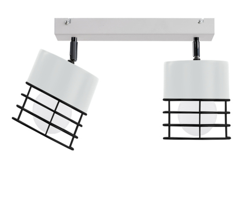 Check Keter Lighting OHIO white and black ceiling spotlight 2 × E27 50 cm 784