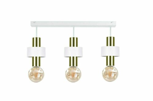 Check Ceiling lamp 3xE27 UNICA WHITE / GOLD