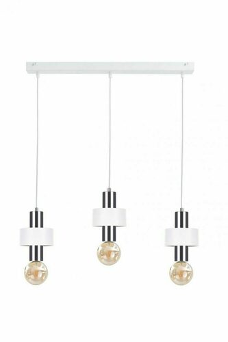 Check Keter Lighting UNICA 997 white and silver pendant light 3×E27