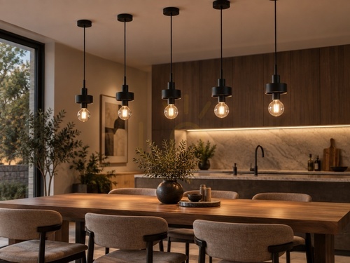 Check Keter Lighting UNICA BLACK 1043 pendant light, black, 1×E27
