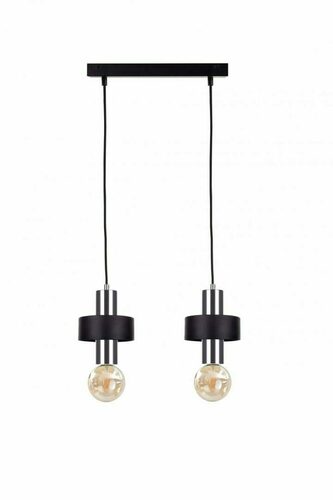 Check Hanging lamp 2xE27 UNICA BLACK / SILVER