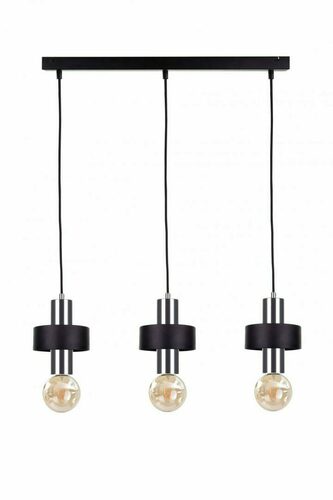 Check Keter Lighting UNICA 1054 pendant light, 3×E27, black and silver