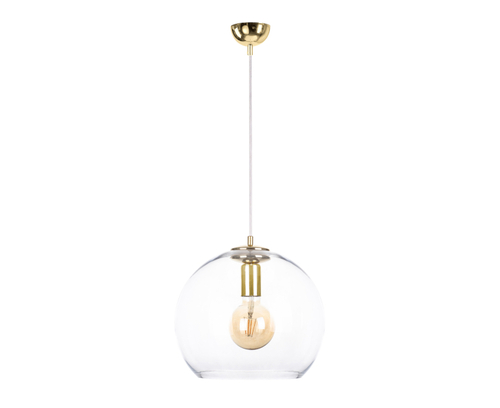Check Pendant Keter Lighting NOE 1xE27 Gold Glass Shade 34 cm