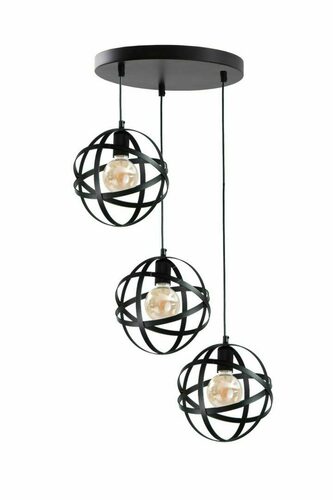 Check Keter Lighting POLA BLACK 909 black 3-light E27 pendant
